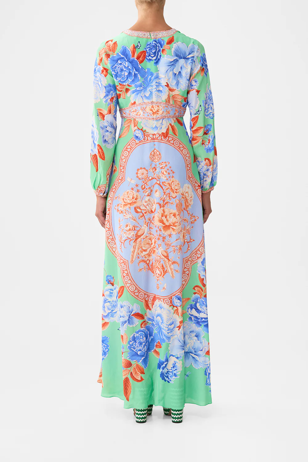 PRINTED LANTERN SLEEVE DRESS TOPKAPI POP