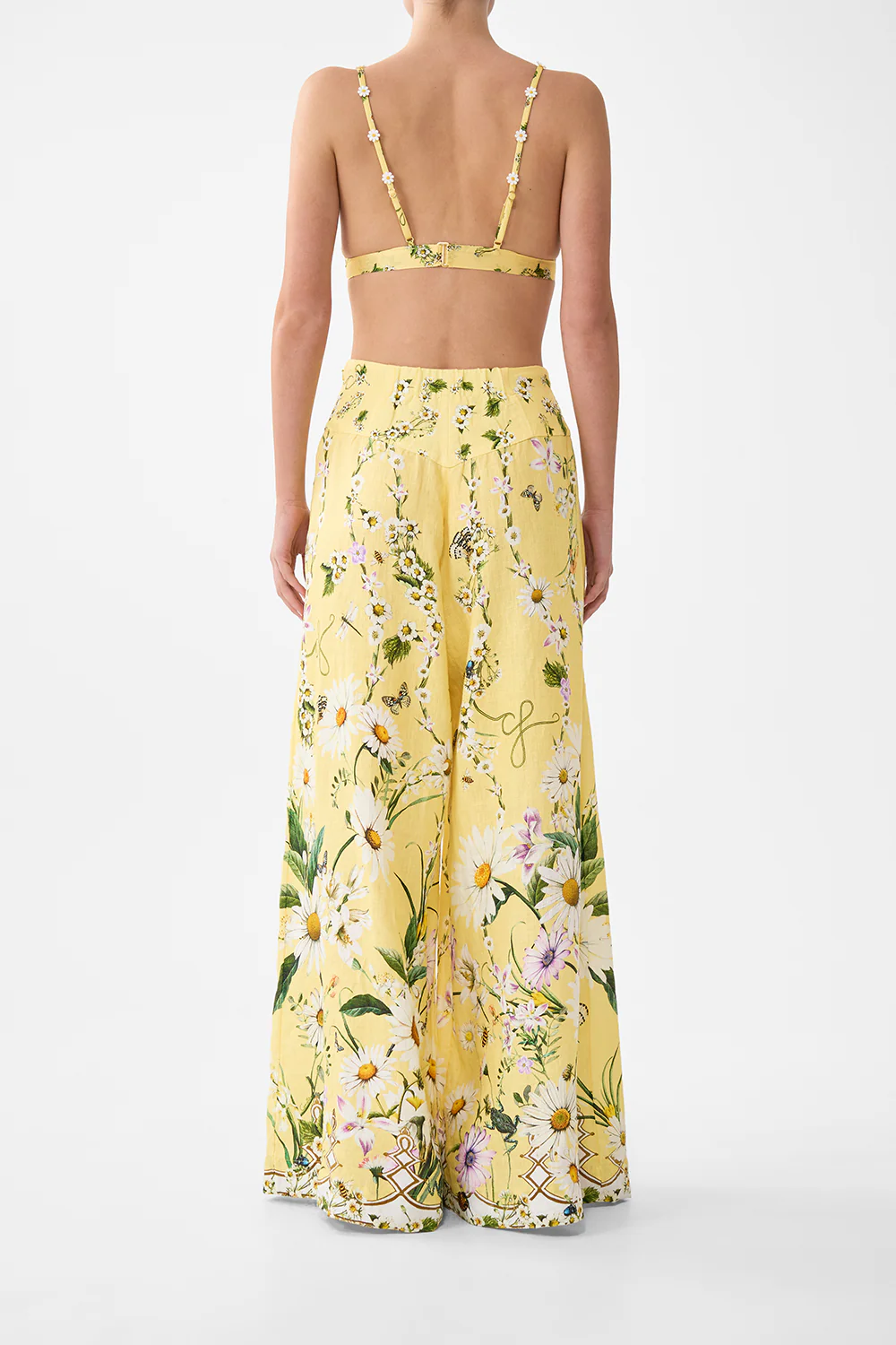 SCALLOPED EDGE TRI BRALETTE WITH BOW FRONT DAISY CHAINS