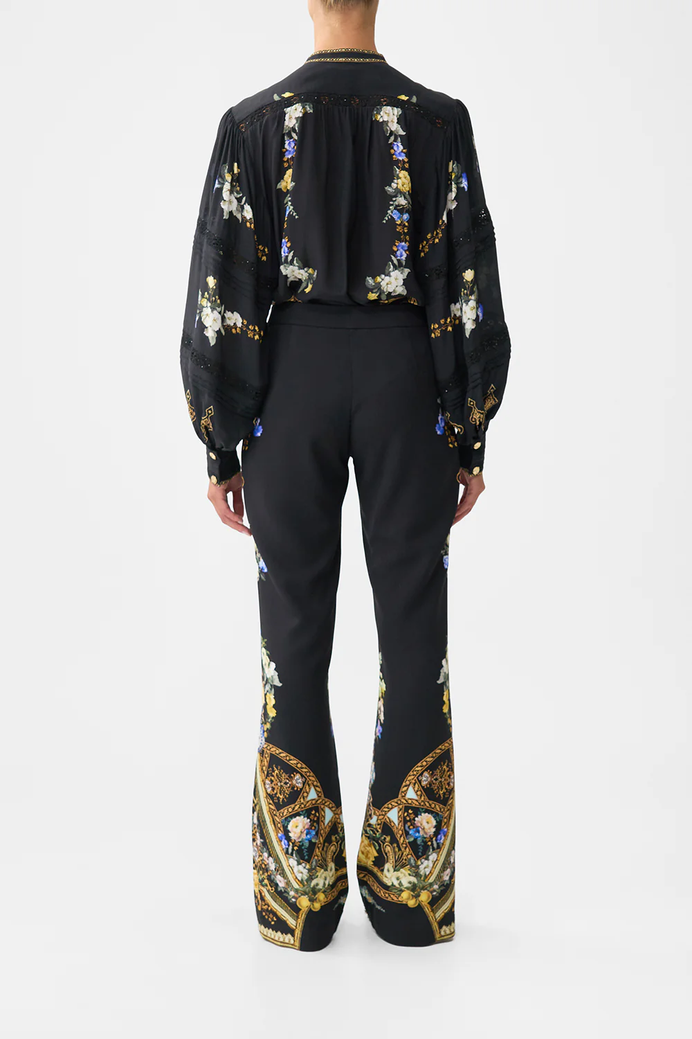 FLARE TROUSER WITH SEAM DETAIL OTTOMAN ELEGANCE