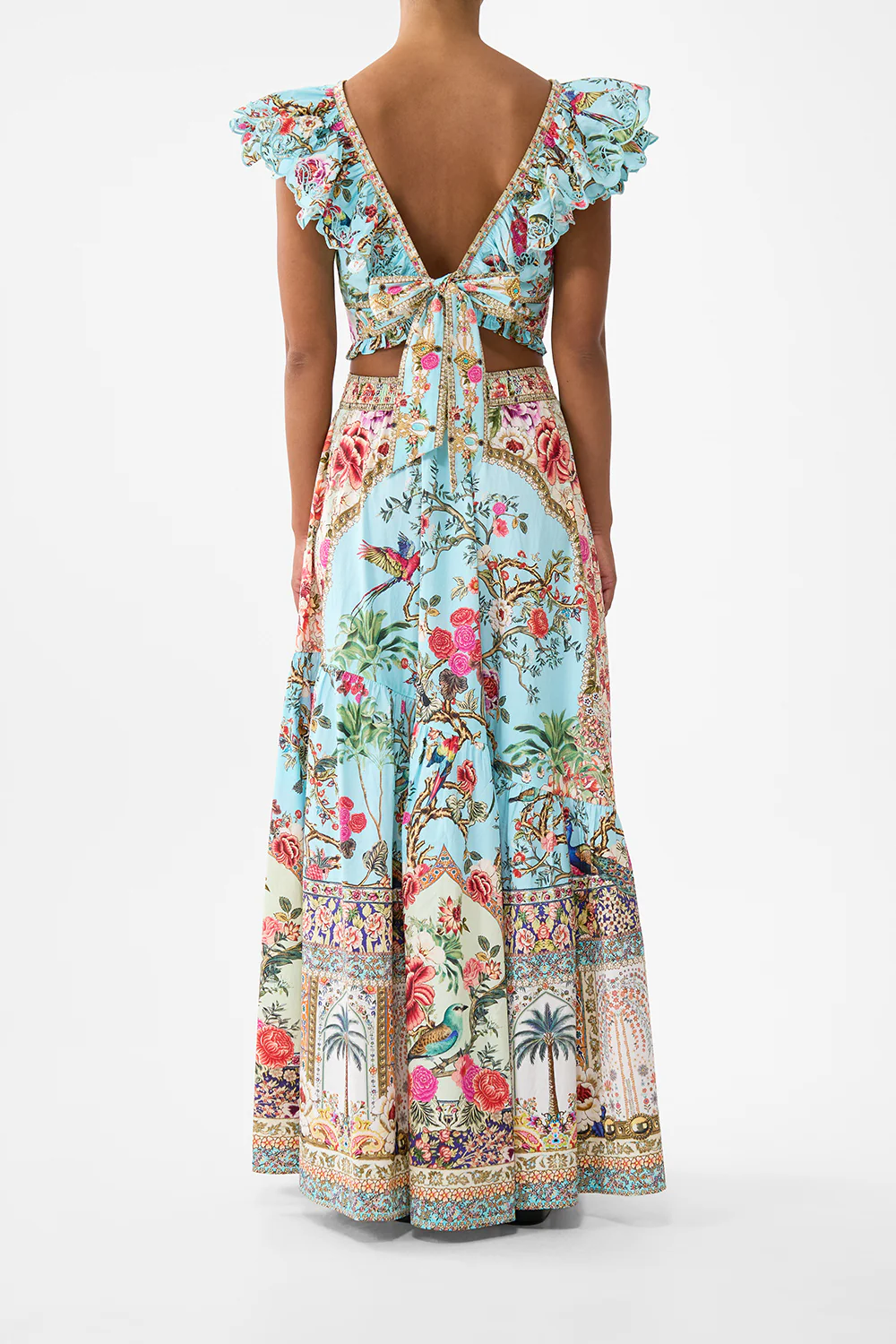 DEEP V-FRILL SHORT SLEEVE TOP SULTANS AND QUEENS