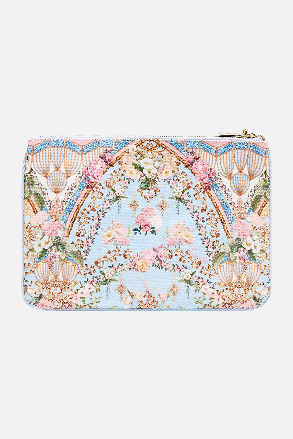 SMALL CANVAS CLUTCH TILED IN TIME