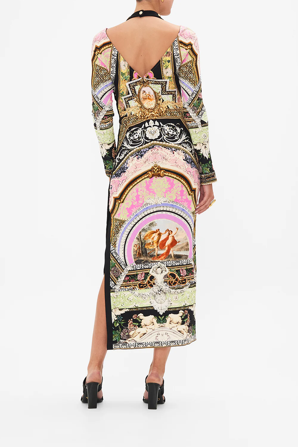 CUT OUT SHOULDER JERSEY DRESS FLORENCE FIELD DAY