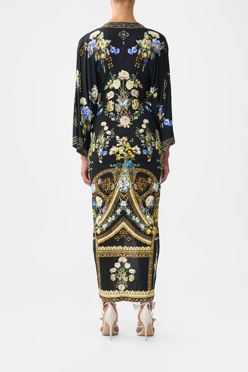 LONG SPLIT FRONT TWIST DRESS OTTOMAN ELEGANCE