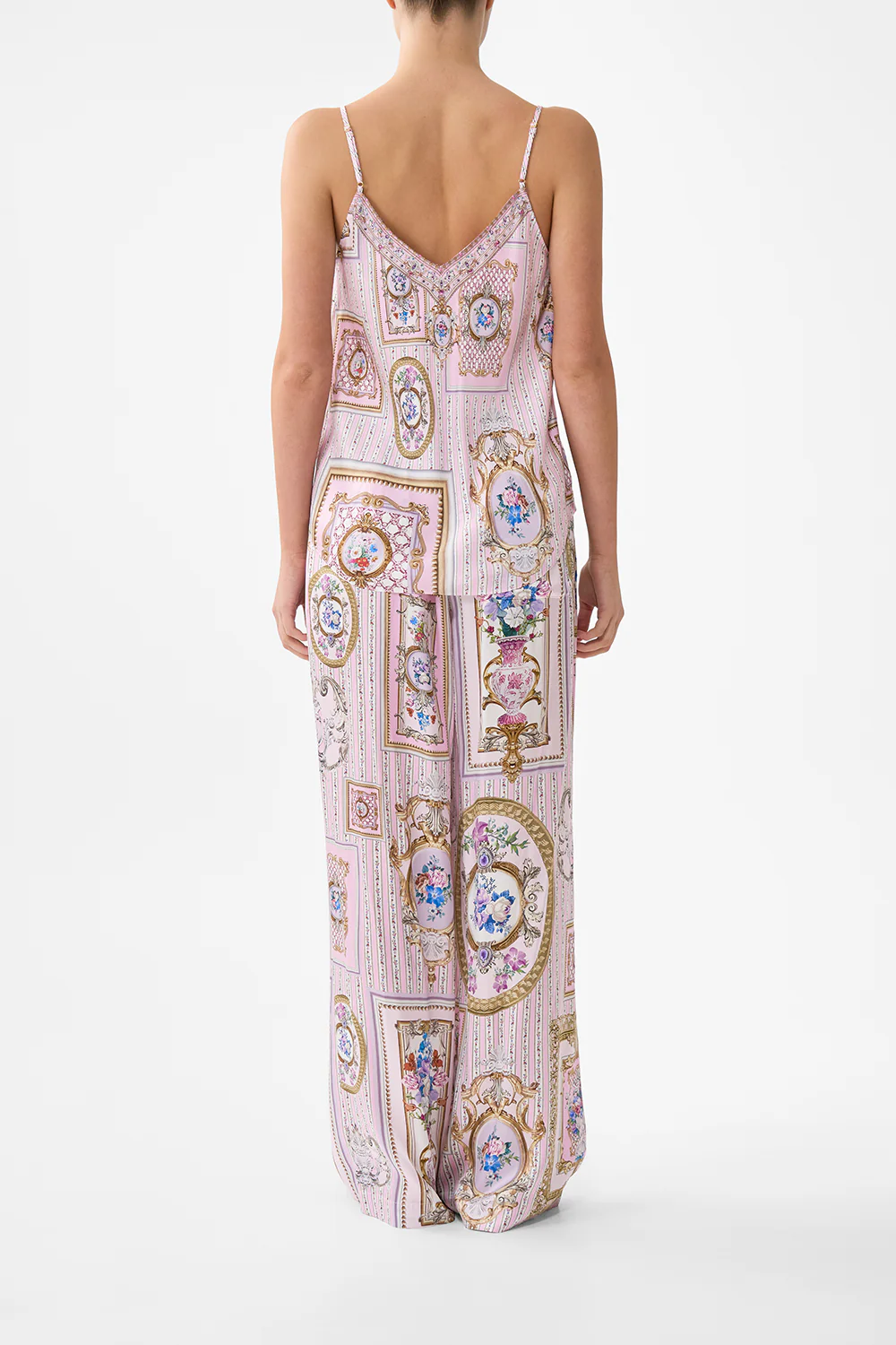 V-NECK BIAS CAMI PALATIAL PASTELS