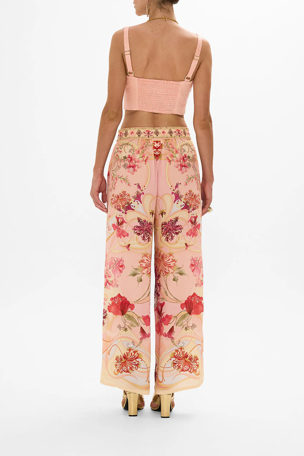 QUILTED BRALETTE BLOSSOMS AND BRUSHSTROKES