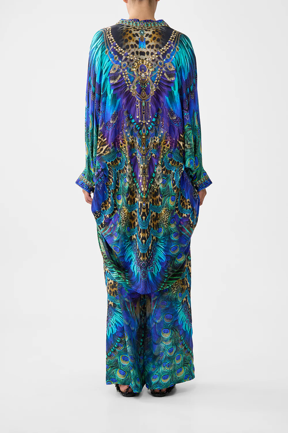 BUTTON UP TOP WITH DRAPED BACK COSMIC ZOOLOGY