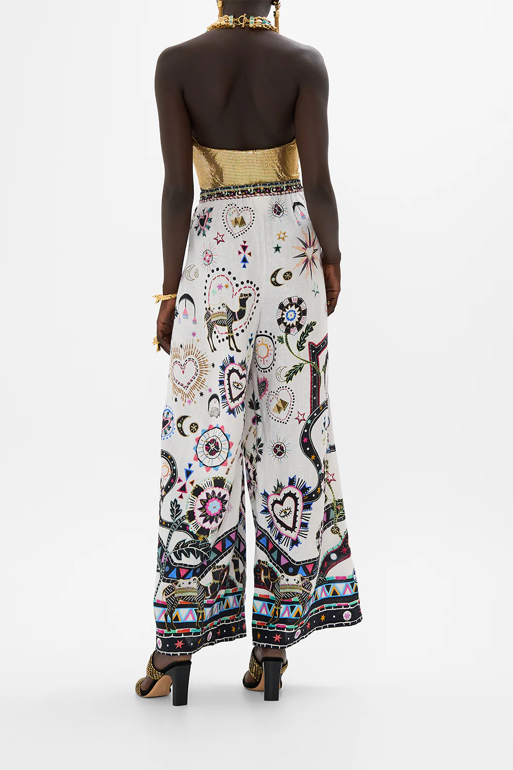 WIDE LEG TROUSER WITH FRONT POCKETS NUBIAN WONDERLAND