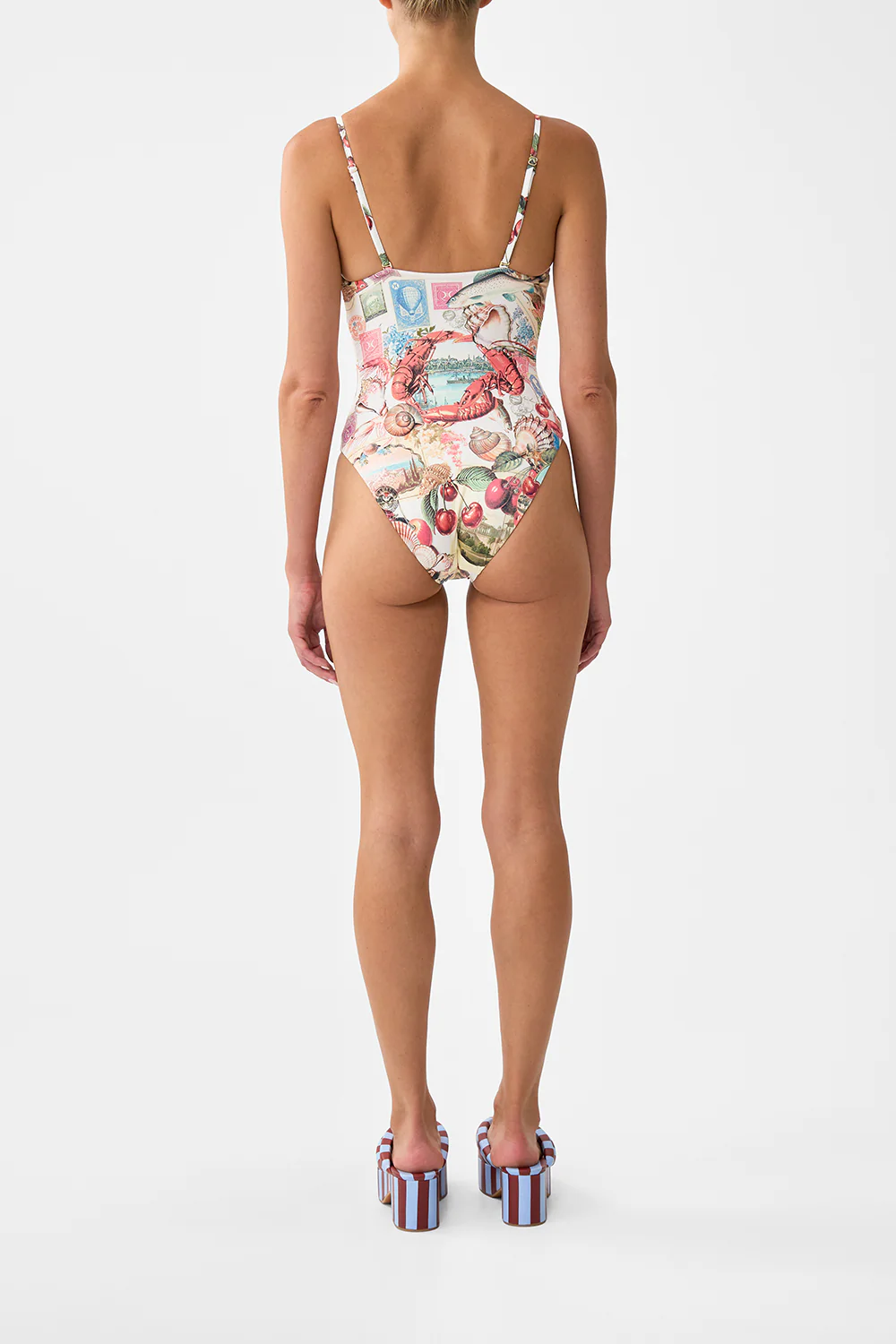 RUCHED CUP UNDERWIRE ONE PIECE WITH TIE FRONT NOTES FROM THE ROAD