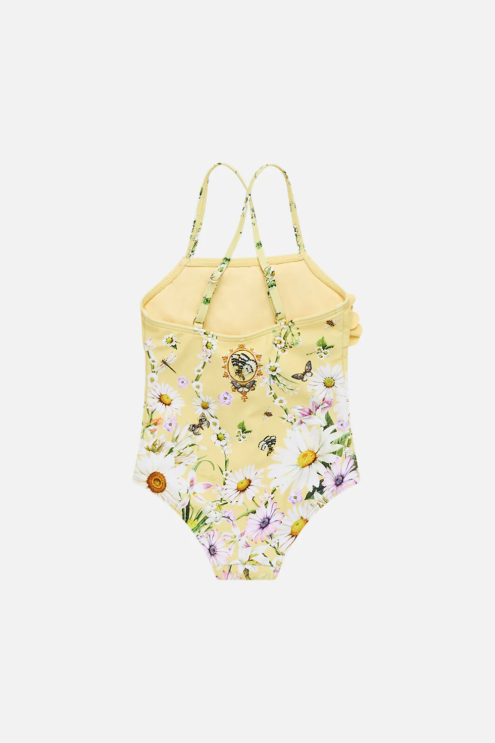 BABIES STRAIGHT NECK ONE PIECE WITH ROSETTES DAISY CHAINS