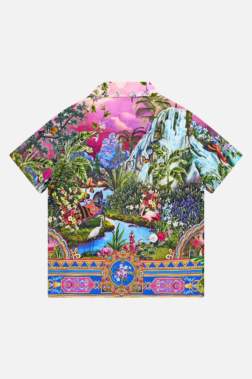 BOYS SHORT SLEEVE CAMP COLLARED SHIRT TURKISH DELIGHT