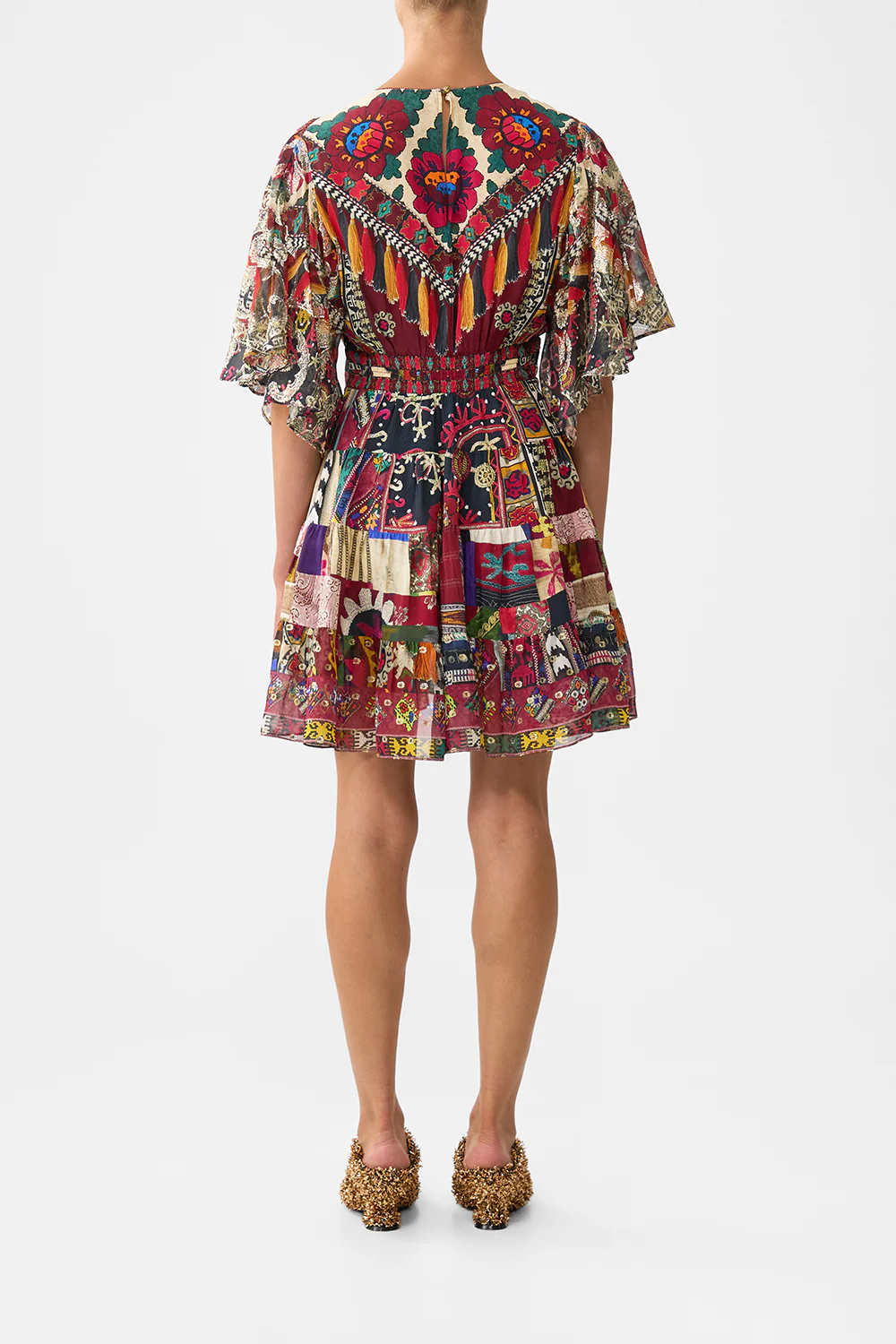 TIERED SKIRT MINI DRESS PATCHWORK ALCHEMY