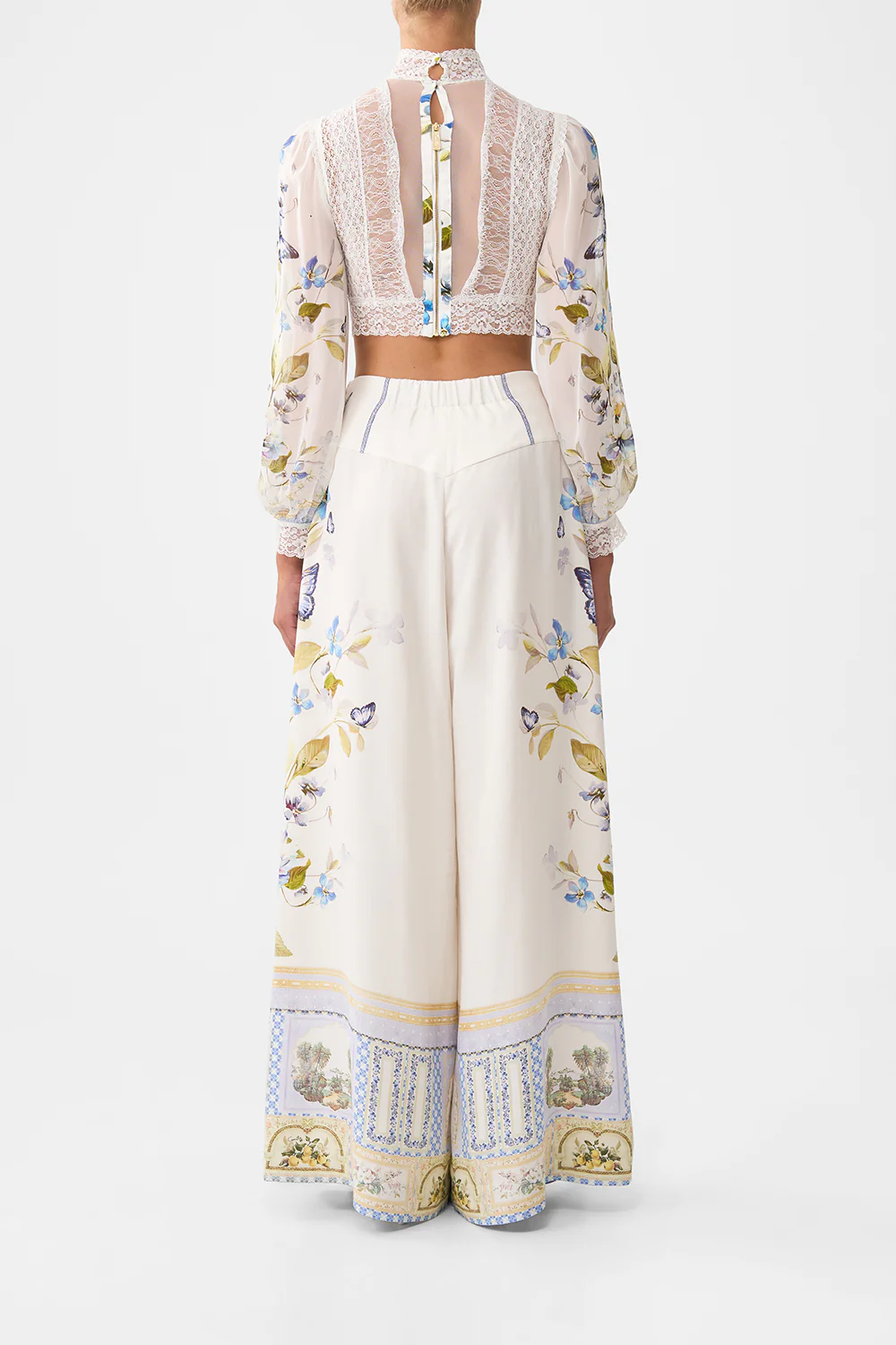 CORSET WAIST WIDE LEG PANT BOTANICAL BALLADS