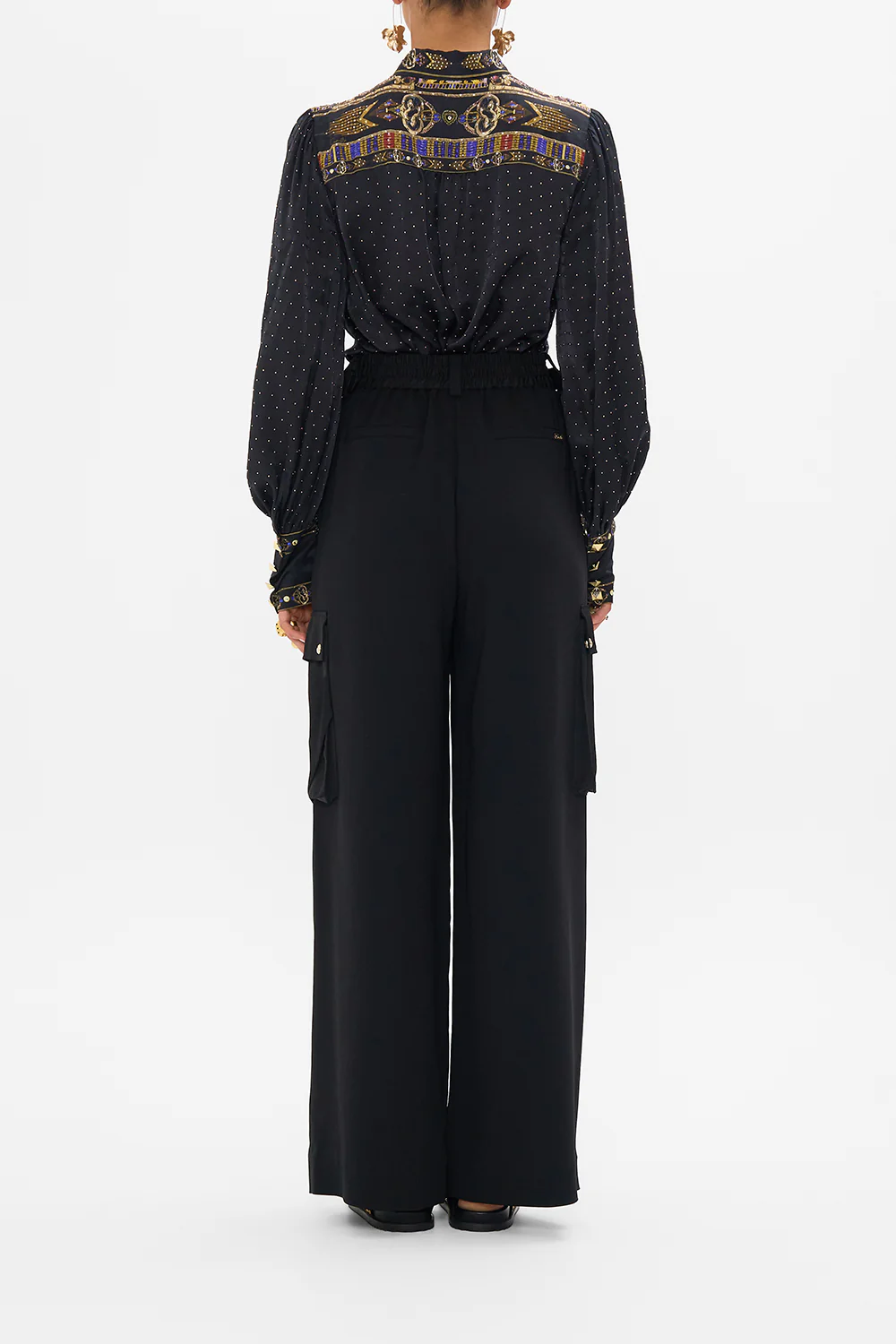 BUTTON THROUGH BLOUSON SLEEVE BLOUSE CARTOUCHE KINGDOM