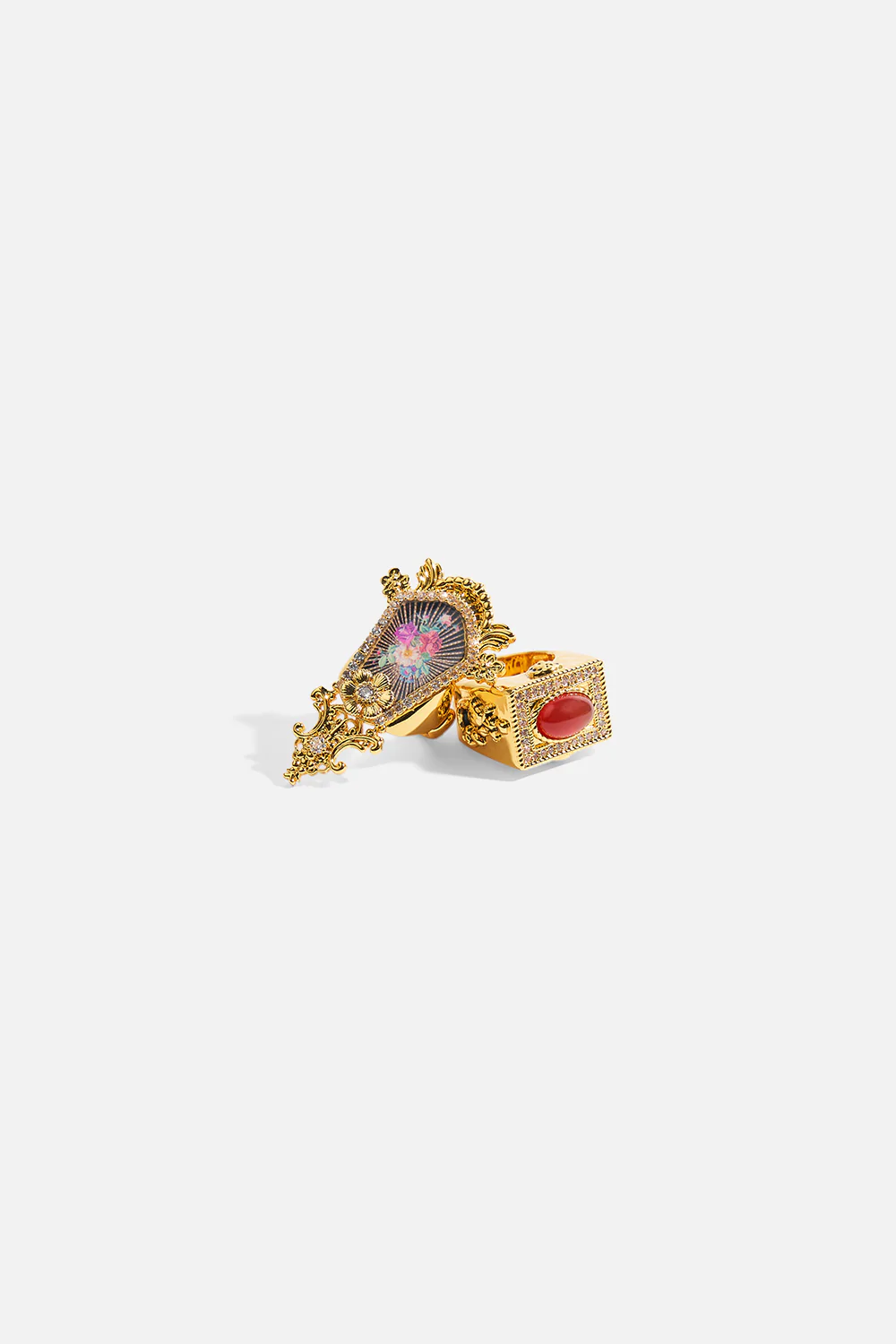 MY CAMEO ROMEO STATEMENT RING GOLD