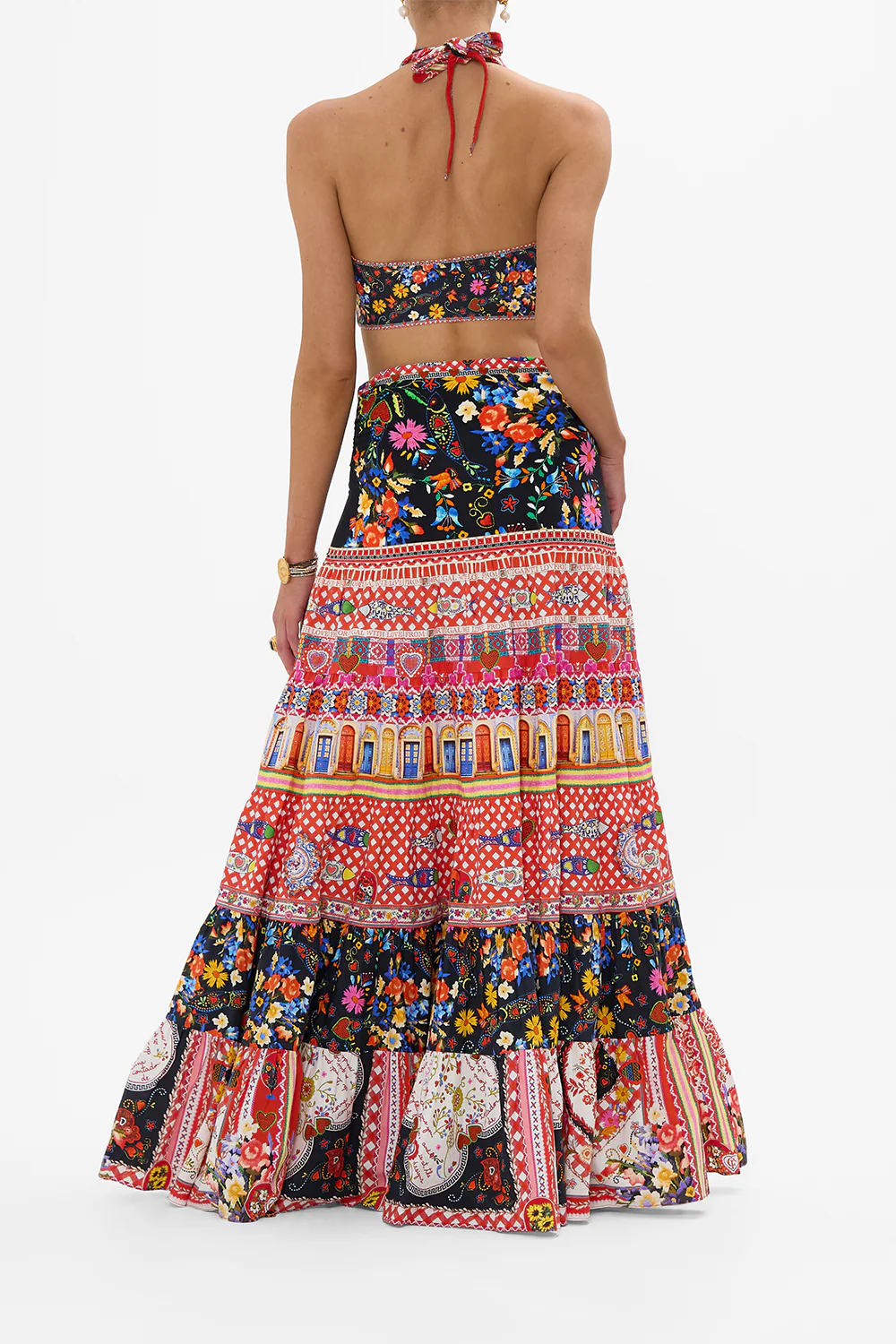 JERSEY TIE UP SCARF TOP FOLK FABULOUS