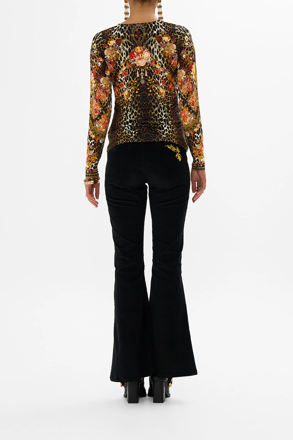 RUCHED LONG SLEEVE JERSEY TOP BORN IN BRUGES