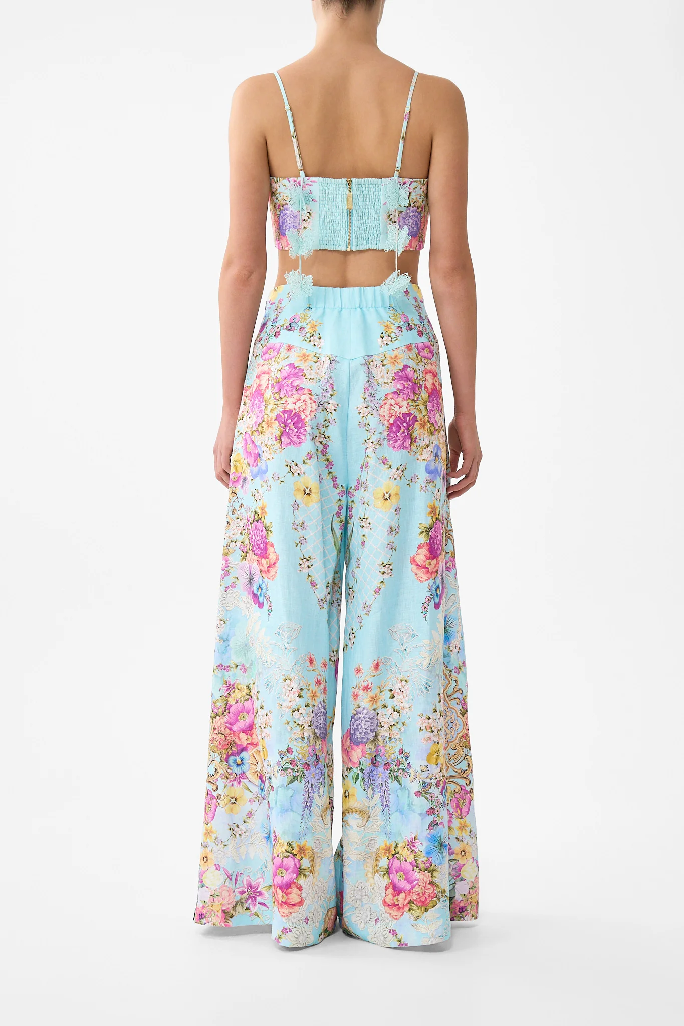 CORSET CROP TOP BAZAAR BLOOMS