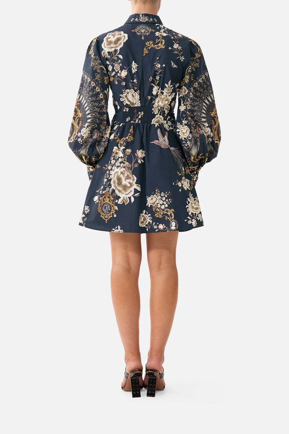 SHORT WAIST TIE SHIRT DRESS FLAMENCO FOLKLORE