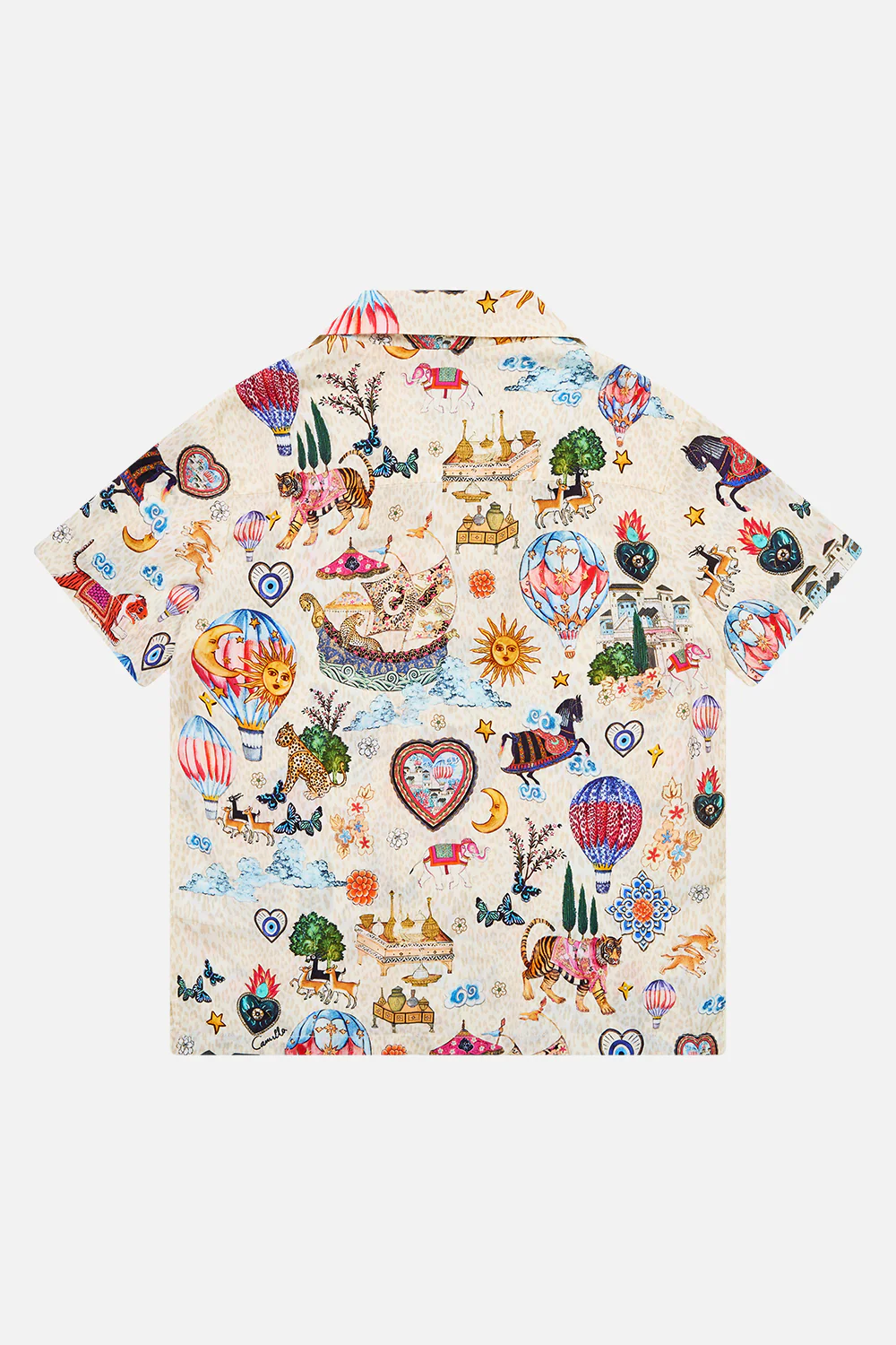 BOYS SHORT SLEEVE CAMP COLLARED SHIRT KAPADOKYA KITSCH