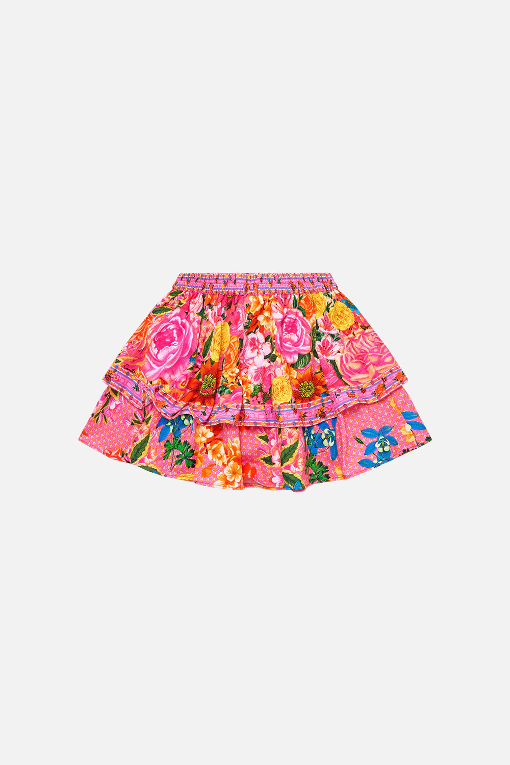 KIDS LAYERED MINI SKIRT WITH ELASTIC BACK ILLUSTRATION NATION