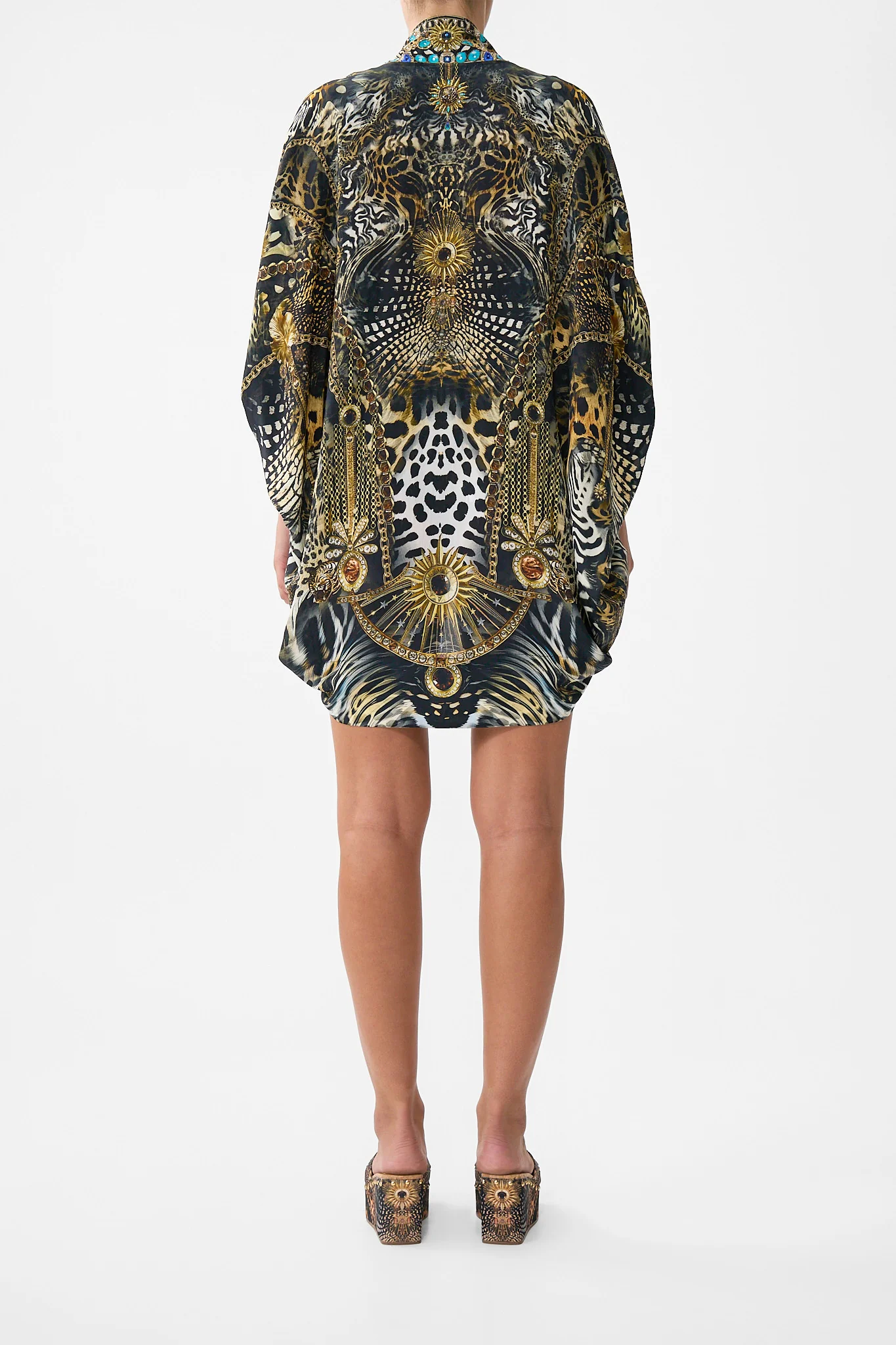 OPEN FRONT CARDI CAPE FELINE FOLKLORE