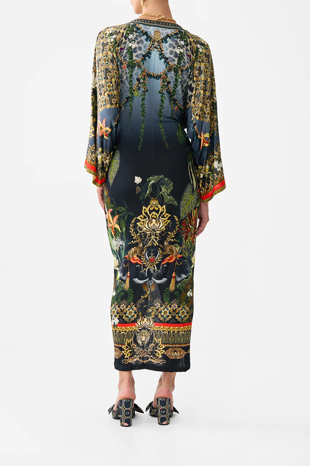 LONG SPLIT FRONT TWIST DRESS READY FOR MY WELCOME DRINK