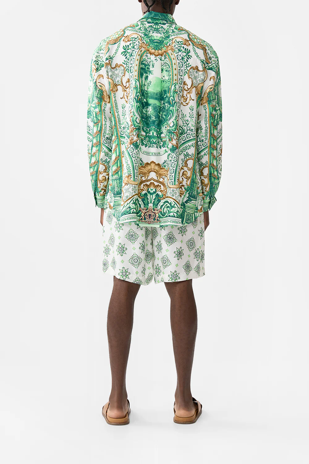 FIXED WAIST MID LENGTH WALK SHORT CORRIDOR OF CALM