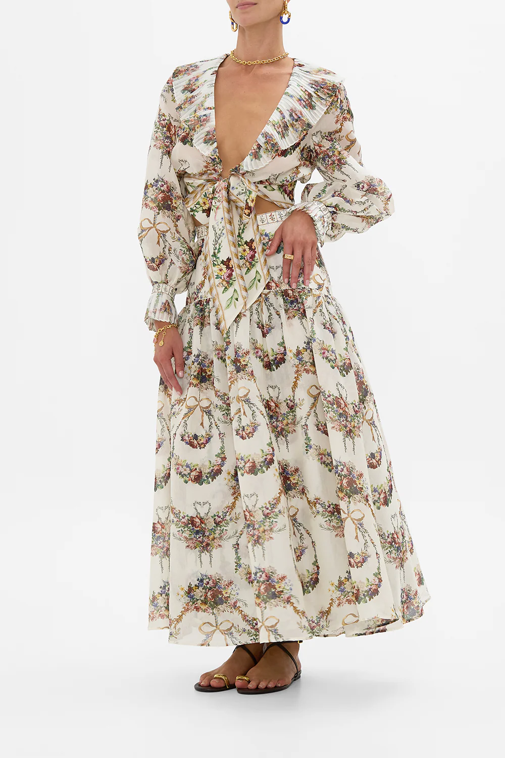 FITTED WAIST GATHERED SKIRT WITH LINING DRESSING ROOM DRAMA