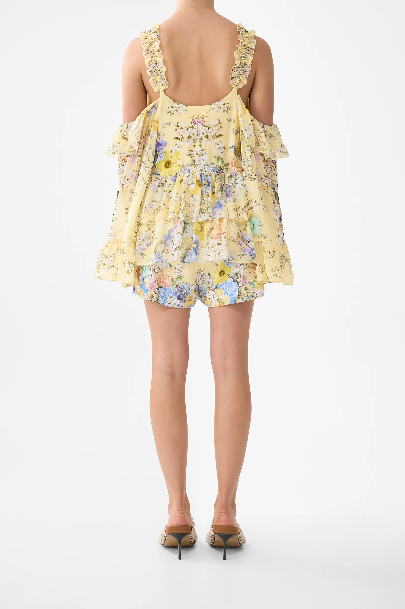 COLD SHOULDER RUFFLE TOP DARLING BUDS