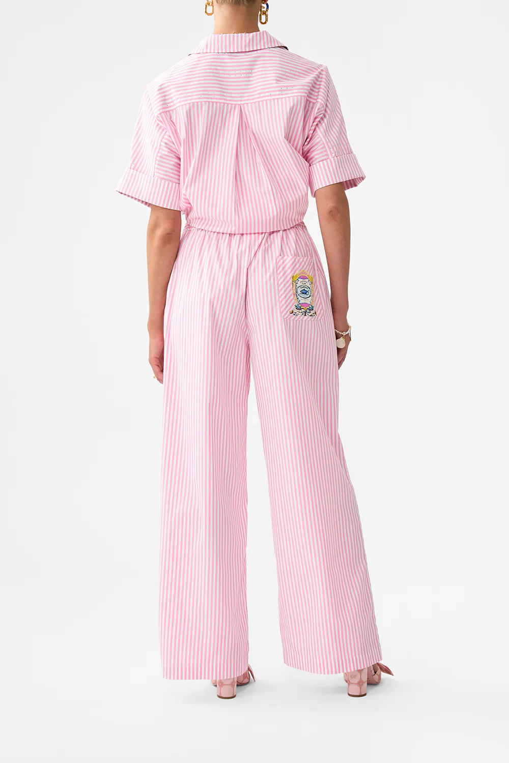 BUTTON FRONT LOUNGE PANT SALTY SPLENDOUR
