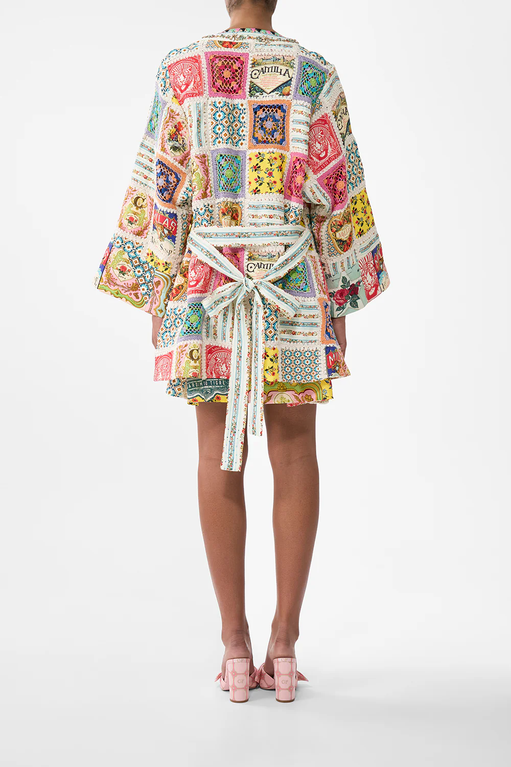 SHORT KIMONO WRAP AROMATIC TIGER FLOWER