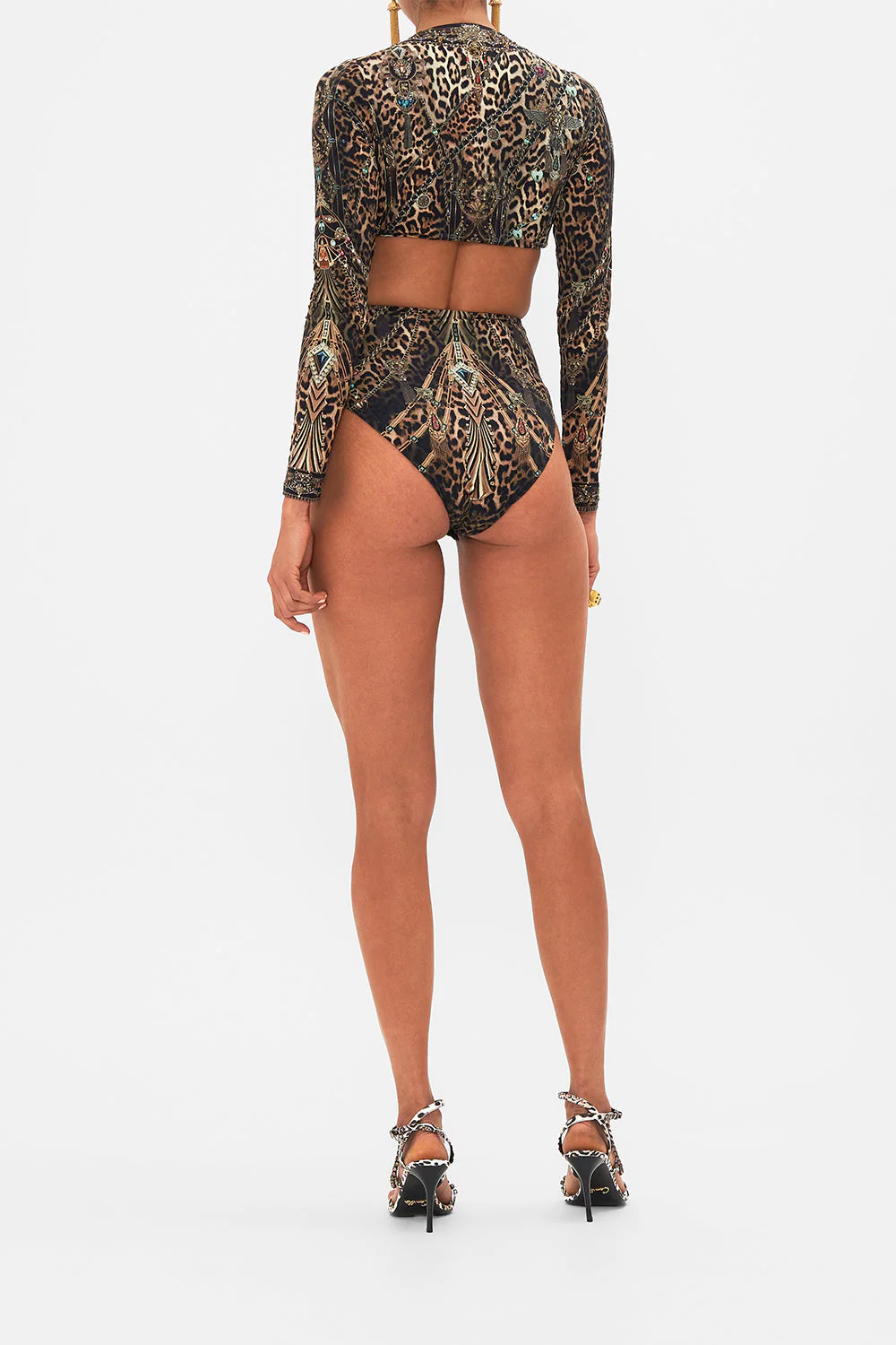 CUT OUT BODYSUIT WITH TRIM AMSTERGLAM