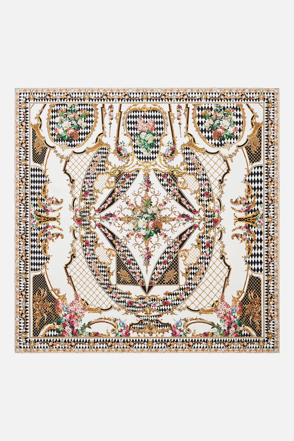 SILK SQUARE SCARF ROCOCO GLOW