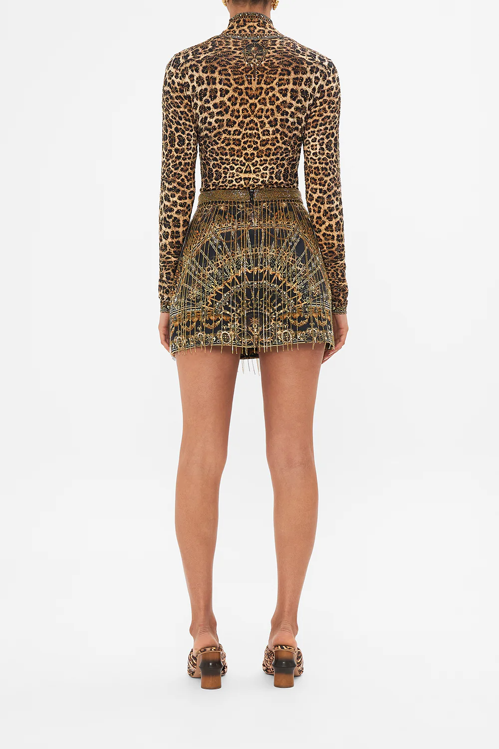 CRYSTAL FRINGE MINI SKIRT MASKED AT MOONLIGHT