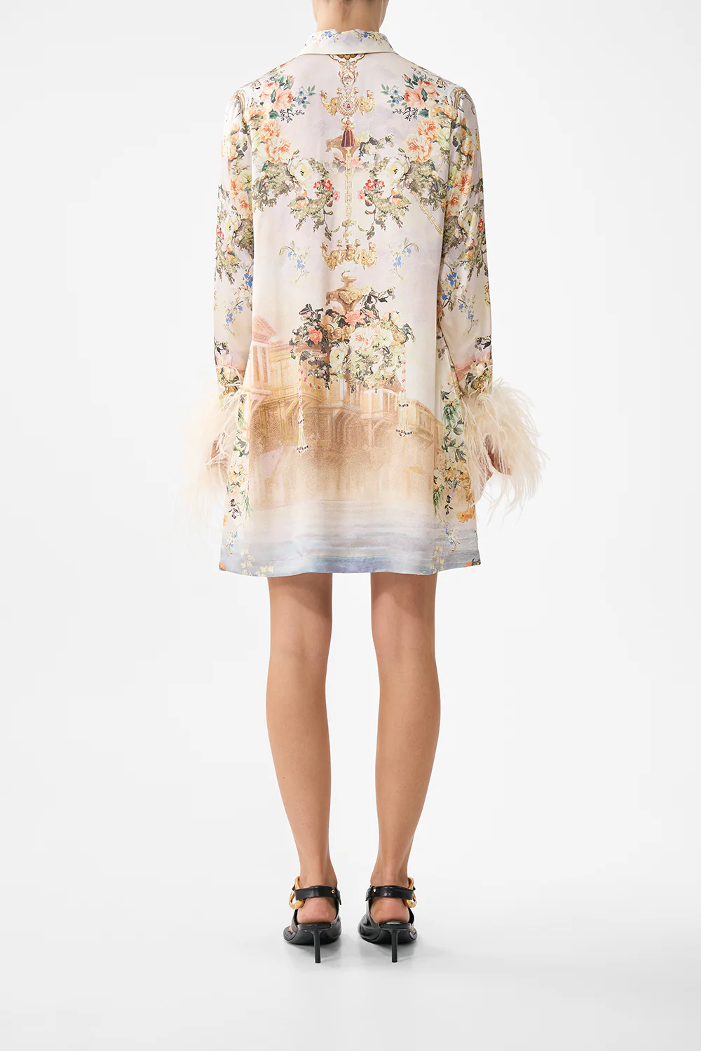 MINI SHIRT DRESS WITH FEATHERS TWILIGHT IN ISTANBUL