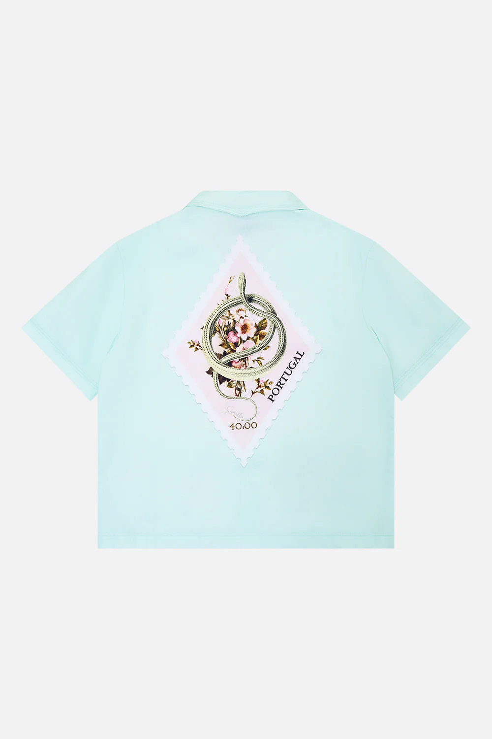 BOYS SHORT SLEEVE CABANA SHIRT 4-10 WITH LOVE FROM LISBON