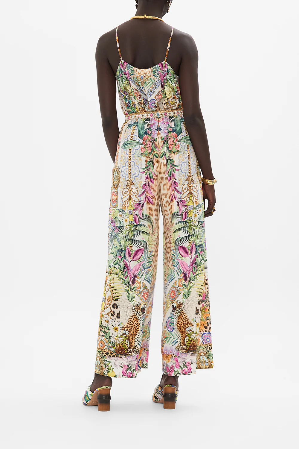 WIDE LEG TROUSER WITH FRONT POCKETS FLOWERS OF NEPTUNE