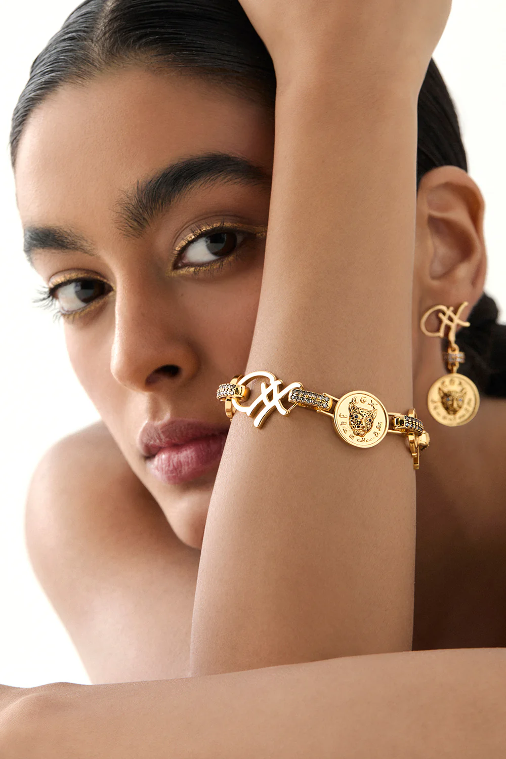 FIERCE FOLKLORE COIN BRACELET GOLD