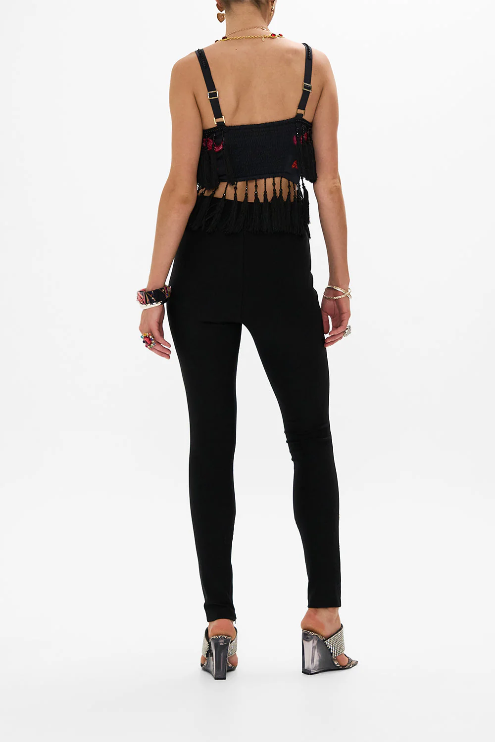 SEAM DETAIL BRALETTE WITH TASSELS ELECTRIC LOVELAND