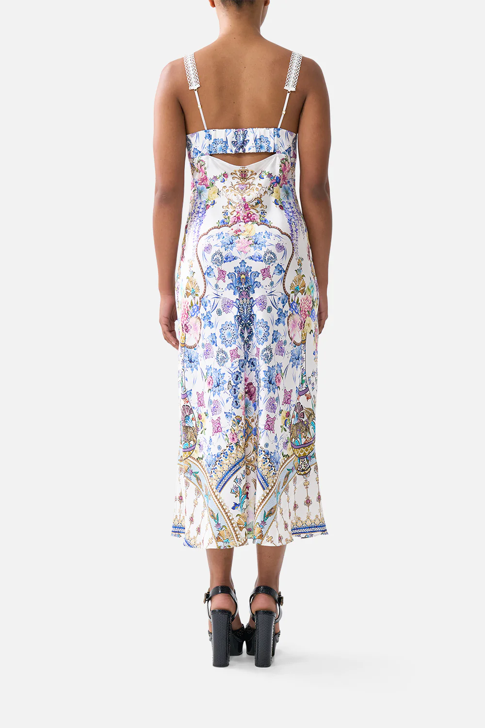 GATHERED BODICE BIAS DRESS ALL ABOUT THAT LACE