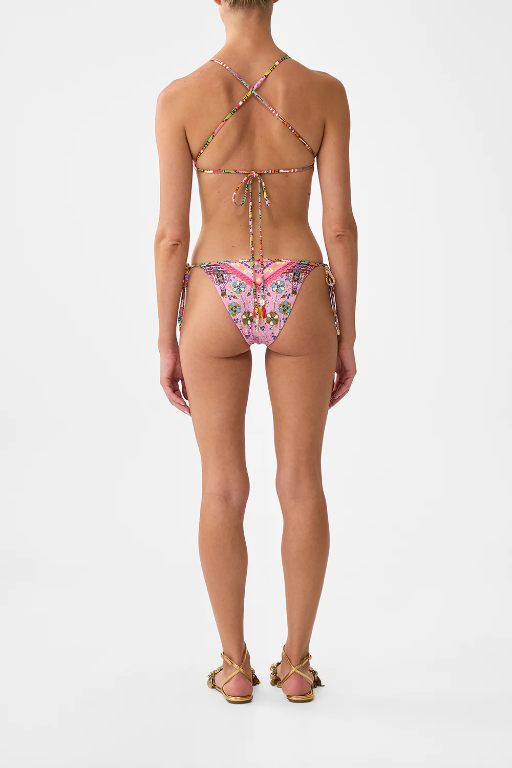 EMBROIDERED TRI BIKINI PATCHWORK PANORAMA