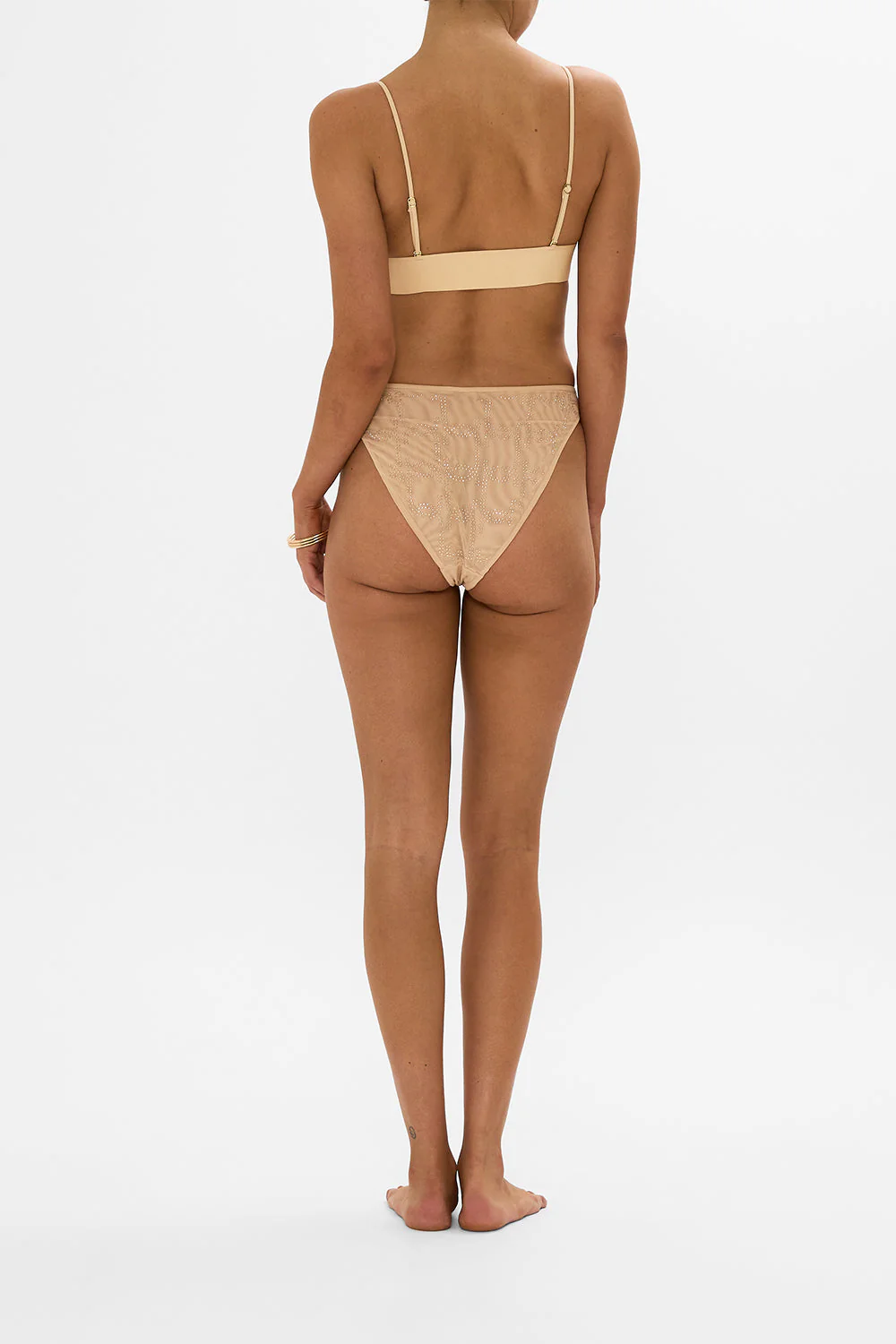 MESH SOFT PULL ON TRI BRA SOLID NUDE