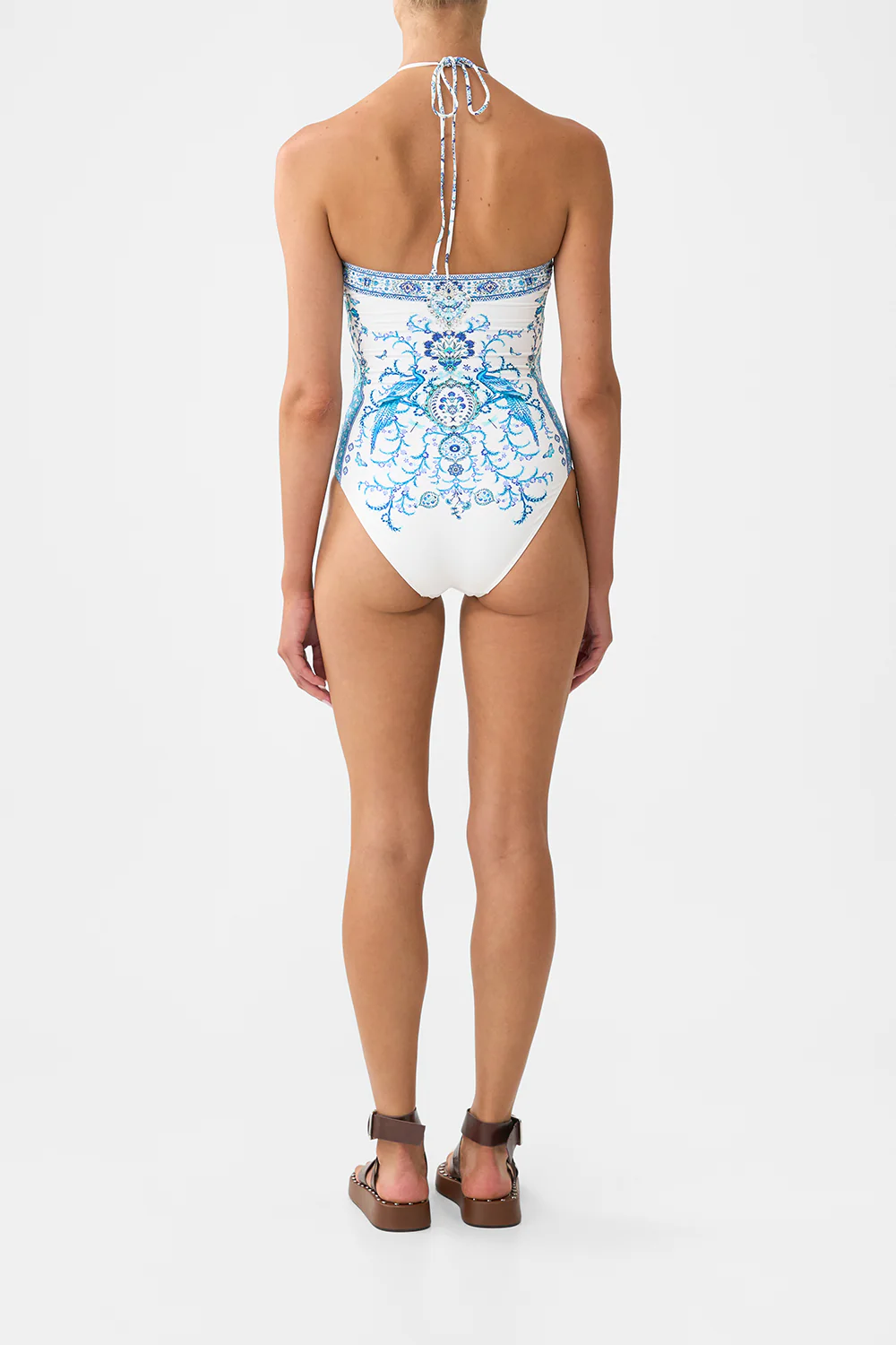 BANDEAU ONE PIECE WITH HALTER TIE ISNIK LULLABY