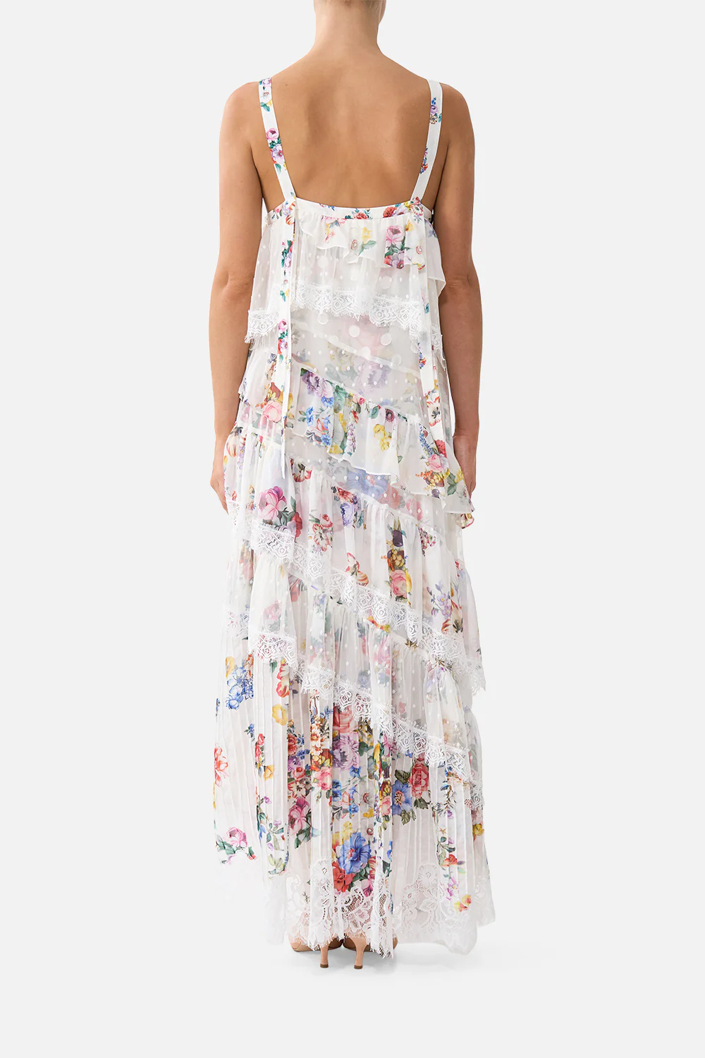 ASYMMETRIC SPLICED LACE DRESS I LEFT MY HEART IN GRANADA