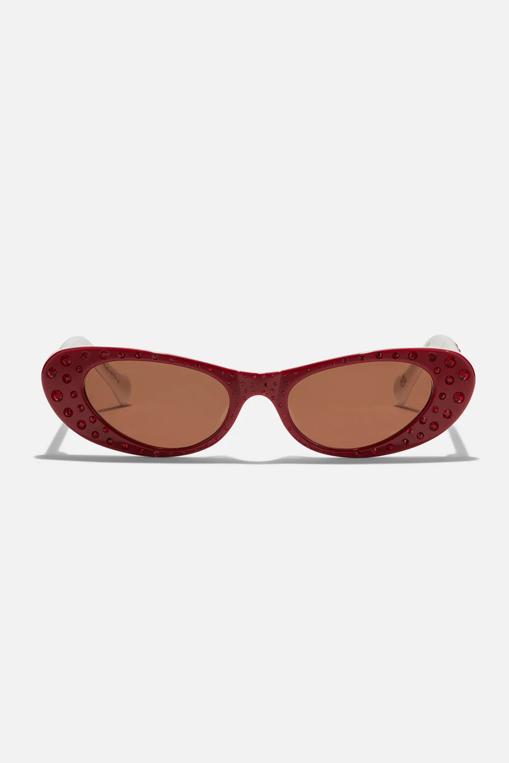 CHAMPAGNE & CAVIAR SUNGLASSES RED CRYSTAL