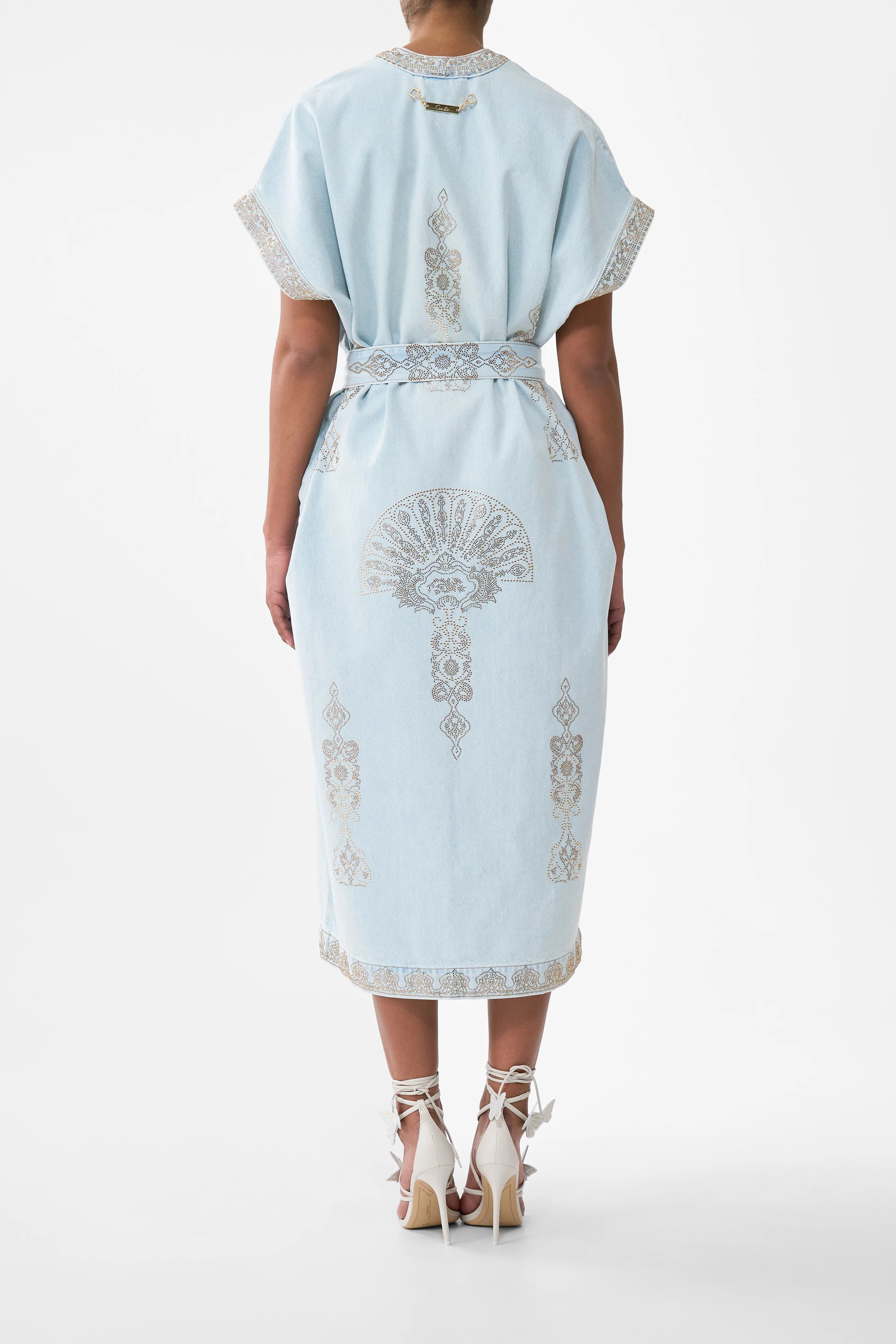 ALIKA ISTANBUL ALCHEMY BELTED KAFTAN DENIM