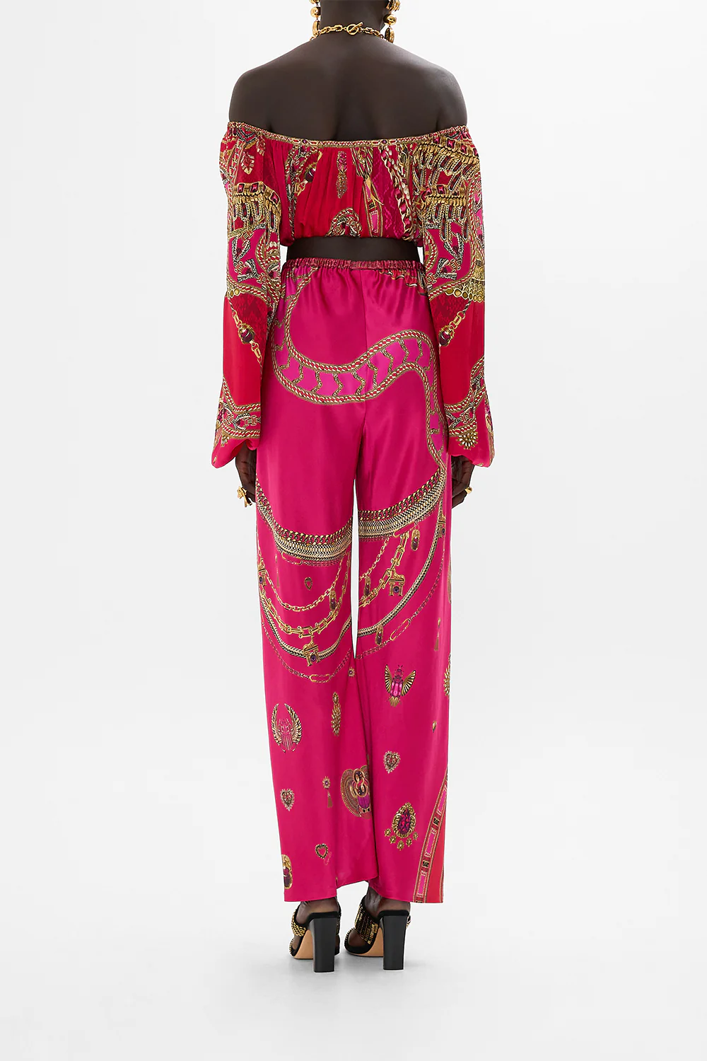 BIAS CUT DRAWSTRING PANT KISSED BY A COBRA