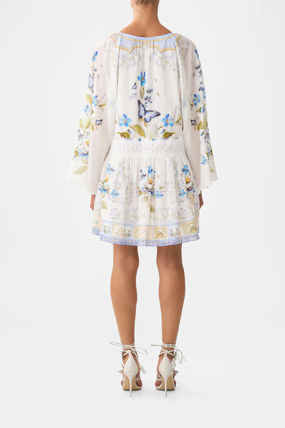 RELAXED SHORT DRESS WITH DROPPED WAIST BOTANICAL BALLADS