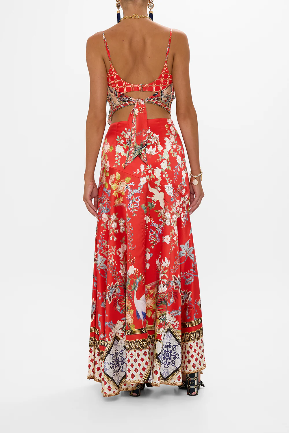 FLARED SKIRT WITH SPLIT LISBOA LUXE