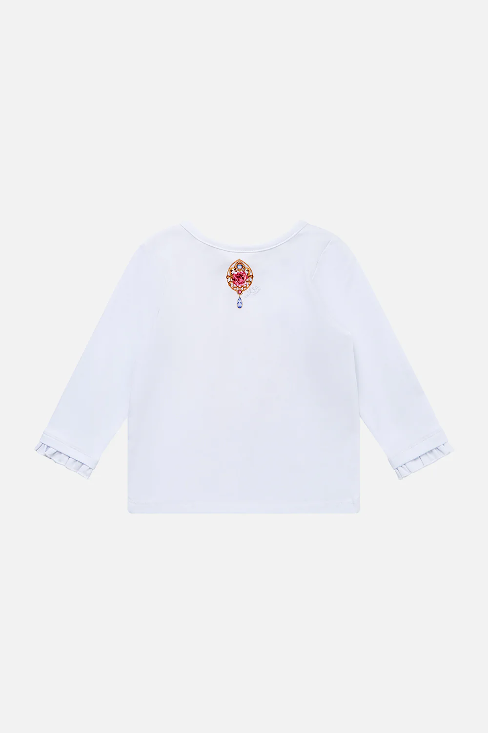 BABIES LONG SLEEVE TEE WITH FRILL CUFF TILED IN TIME